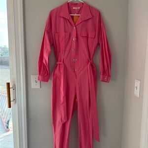 Vibrant Pink Jumpsuit with Button Details
